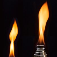 Lightened candles showing enlightenment