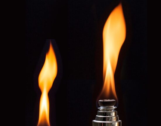 Lightened candles showing enlightenment